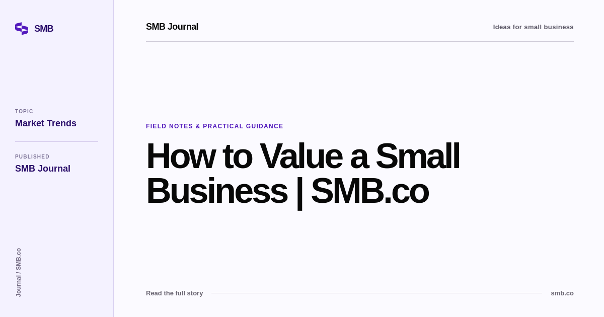 How to Value a Small Business | SMB.co